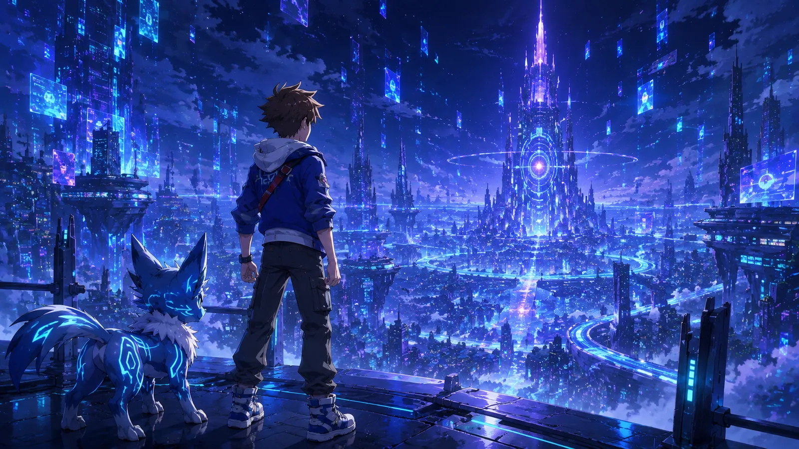 A new human and Digimon partnership faces an unknown digital city